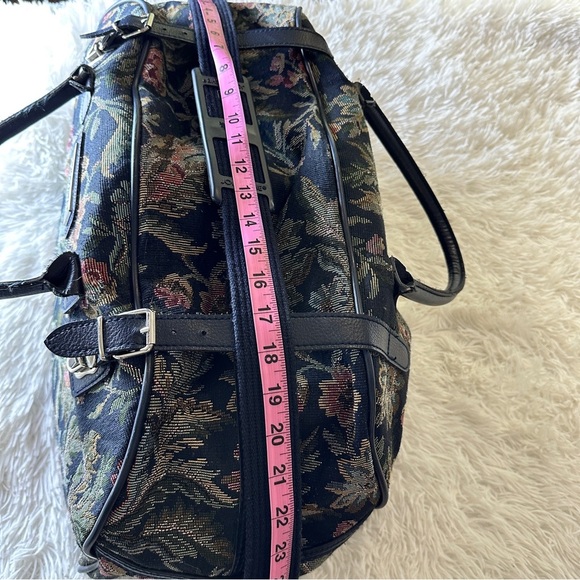 Vintage Jordache Floral Tapestry Duffel Eclectic Grandpa Cottagecore Weekender - Picture 7 of 16